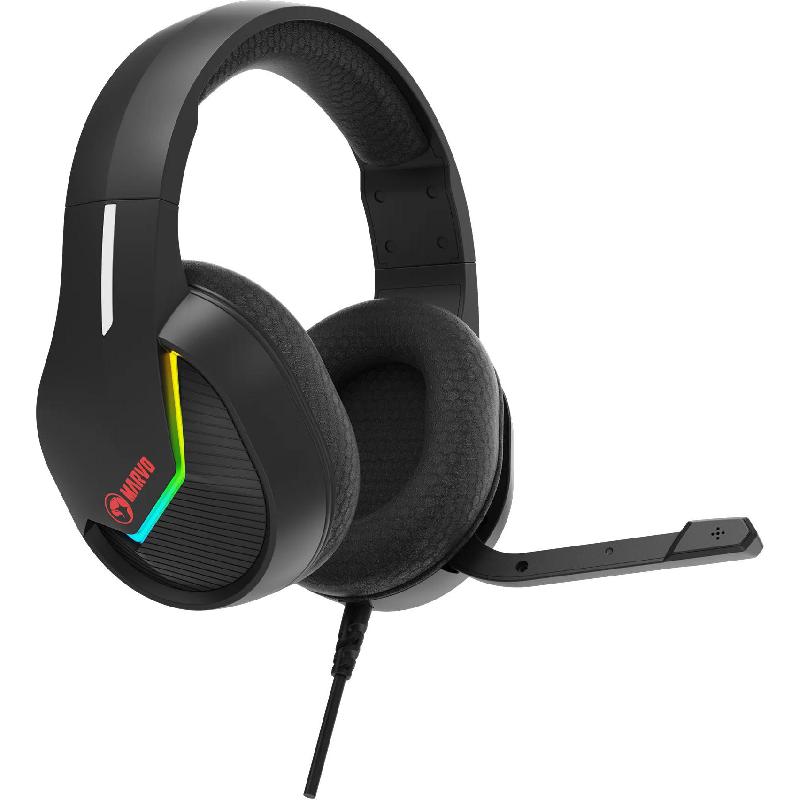 Compare MARVO Scorpion H8618 RGB Gaming Headset, Wired, USB, Omnidirectional Microphone, Black at KSA Price
