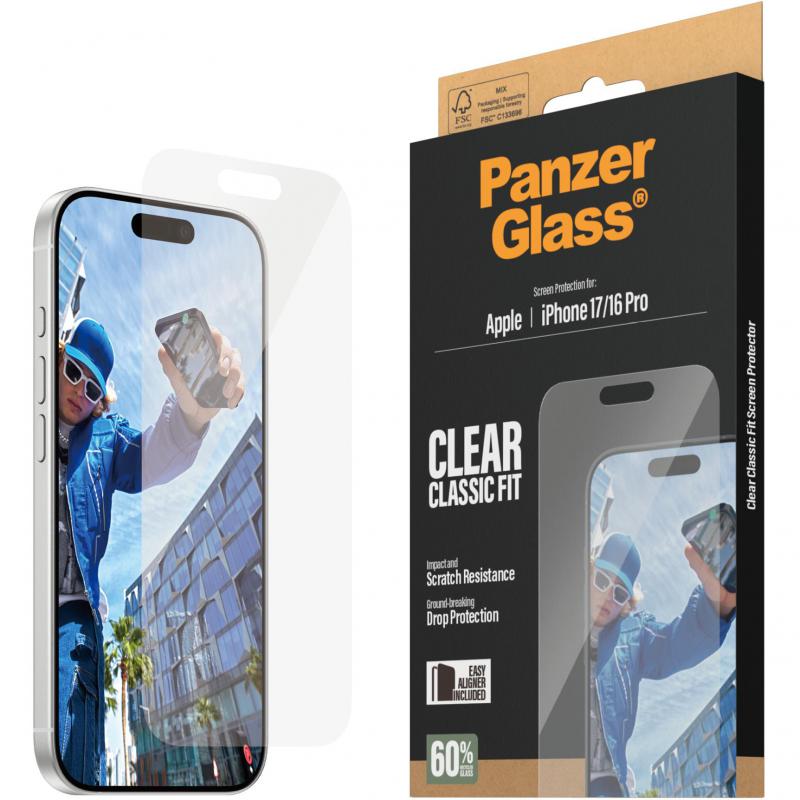 PanzerGlass Classic Fit Smartphone Screen Protector,…