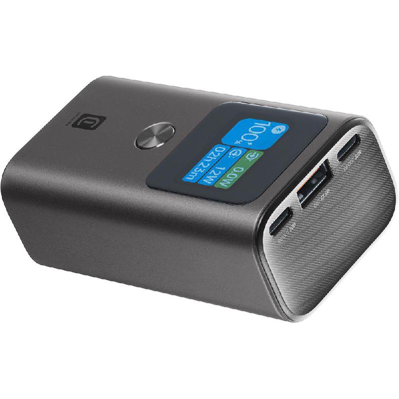 Cellularline Ultron Compact Powerbank with Smart Display,…