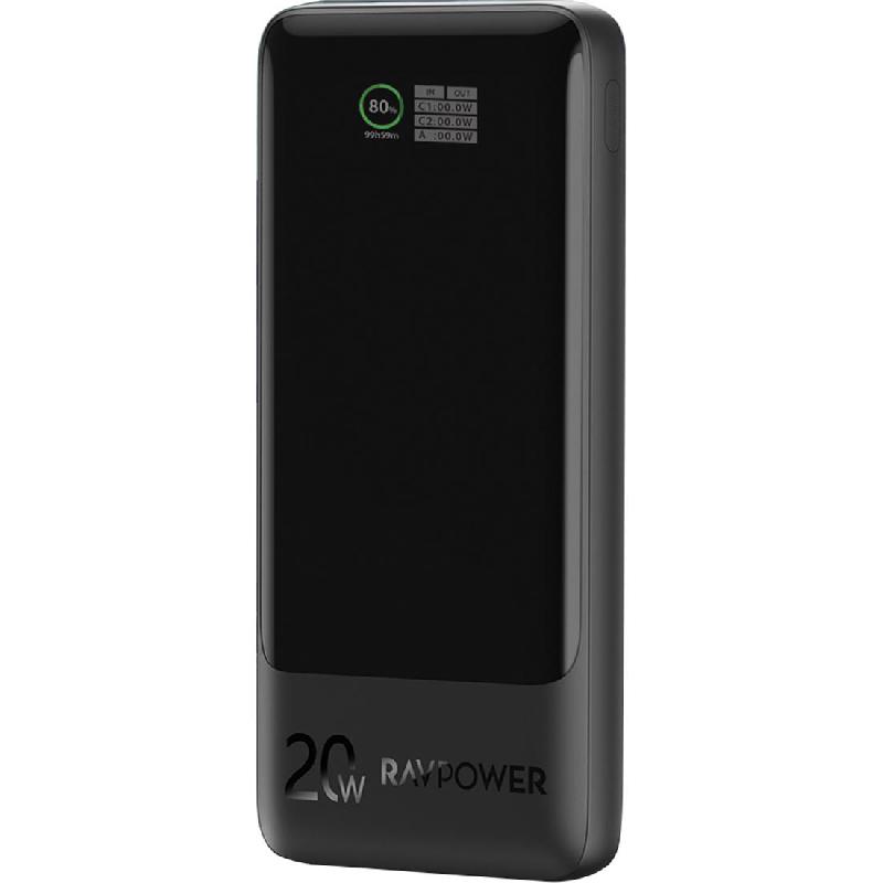 Compare RAVPower PD Pioneer 10000 mAh 20W PD 3Port Power Bank, PD Fast Charging, 10000 mAh, 3 USB 1X USB2X USBC, Black at KSA Price