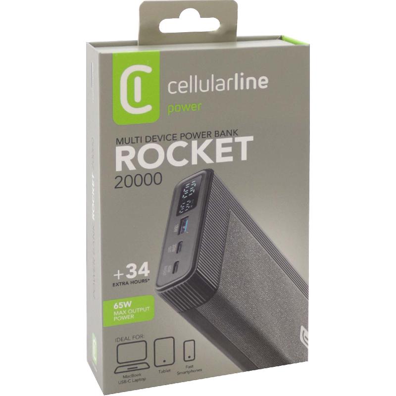 Cellularline Rocket Multi Device 65W Powerbank,…