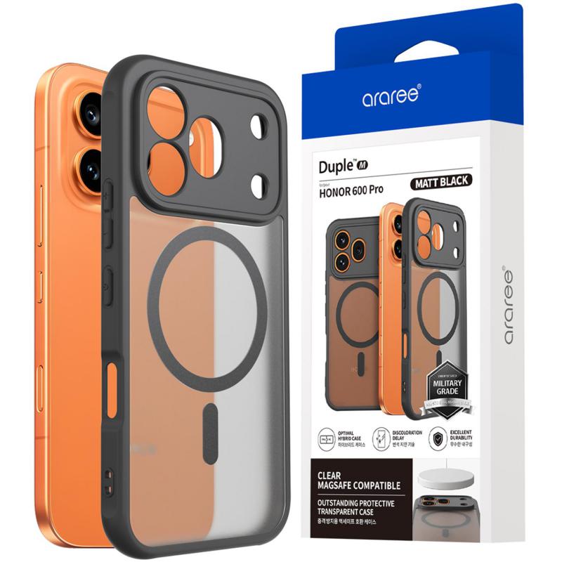Compare Araree Duple M Back Cover Mobile Case with MagSafe, for Honor 600 Pro, Black at KSA Price