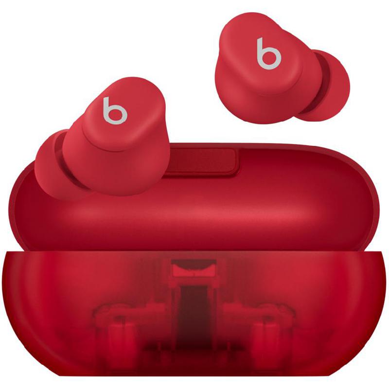 Compare Beats Solo Buds True Wireless Earbuds, Bluetooth, USB Charging, Builtin Microphone, Transparent Red at KSA Price