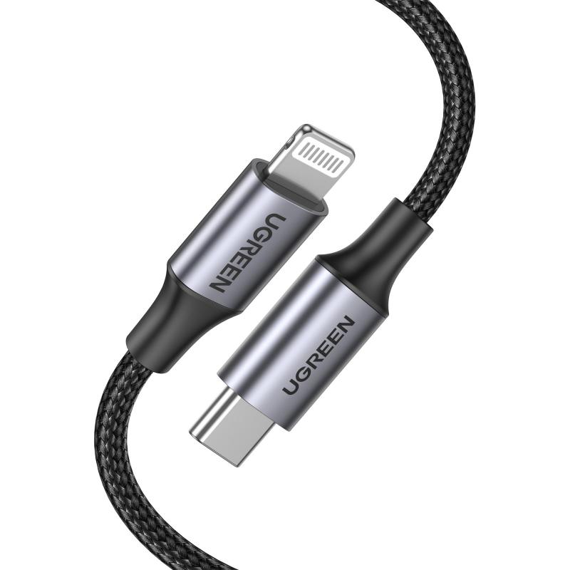 Compare Ugreen US304 USBC to Lightning Sync & Charge Cable, 2.00 m  6.56 ft , Black at KSA Price