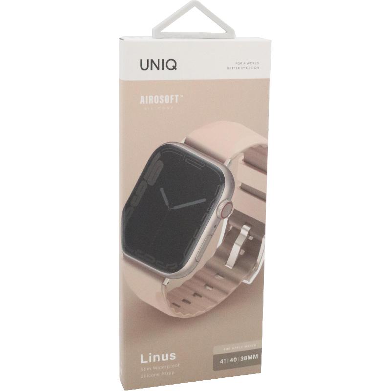 Compare Uniq Linus Wrist Strap, for Apple Watch Series 11 42Watch Series 10 42Watch Series 9 41Watch SE 40, Silicone, Pink at KSA Price