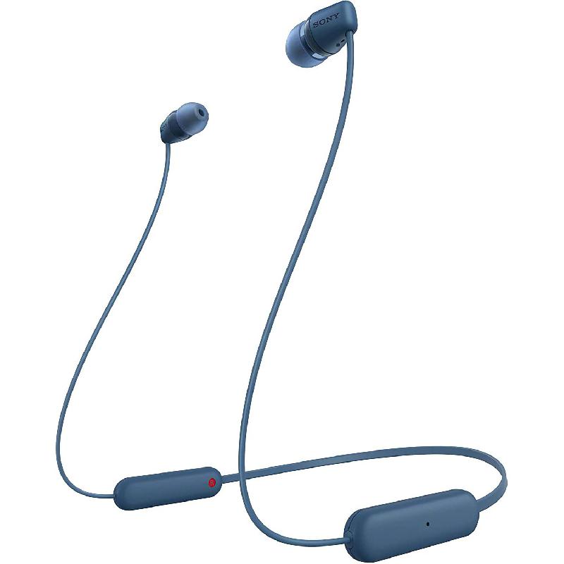 Compare Sony WIC100 InEar Earphones with Neckband, Bluetooth, USB Charging, Builtin Microphone, Blue at KSA Price