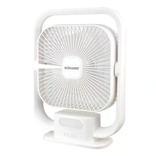 Sonashi 8 Inch Rechargeable Fan White - SRF-803