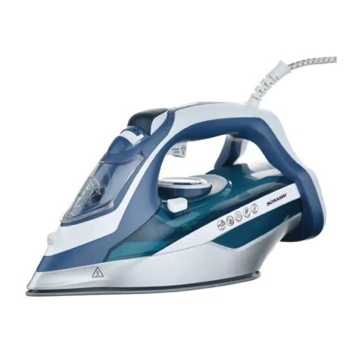 Sonashi Steam Iron With Ceramic Soleplate -3000w Blue-S...