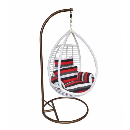 Compare Maple Leaf Hanging Swing Chair With Cushion White at KSA Price