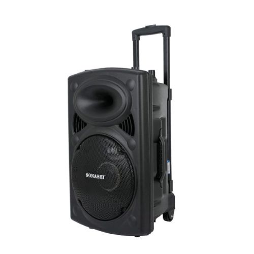 Sonashi 12inch Rechargeable Trolley Speaker - SPS-7812R...