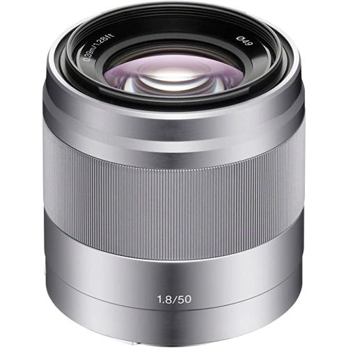Sony E 50mm f/1.8 OSS Lens none Silver SEL50F18,…