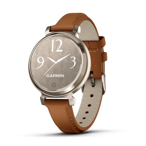 Garmin Lily 2 Classic, Cream Gold with Tan Leather…