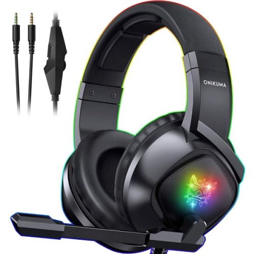 Onikuma K19 3.5mm Wired Gaming Headset, Black