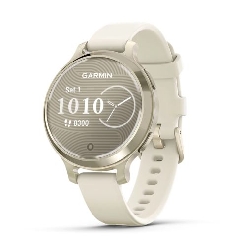 Compare Garmin Lily 2 Active, Lunar Gold with Bone Silicone Ban... at KSA Price