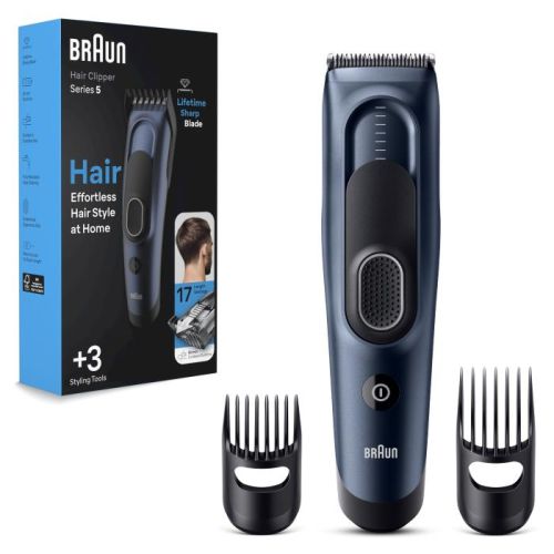 Compare Braun Hair Clipper Series 5, 17 Length Settings, 2 Comb... at KSA Price
