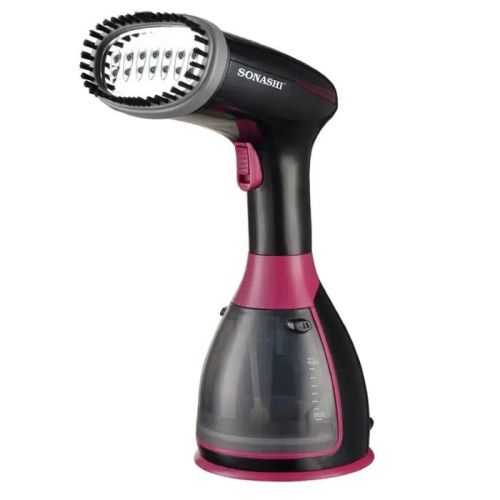 Sonashi Portable Handheld Garment Steamer Black-Pink…