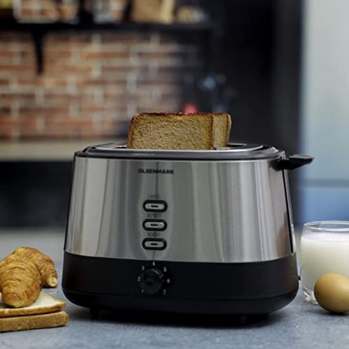 Olsenmark Bread Toaster, 2 Slice Pop-Up Toaster,…