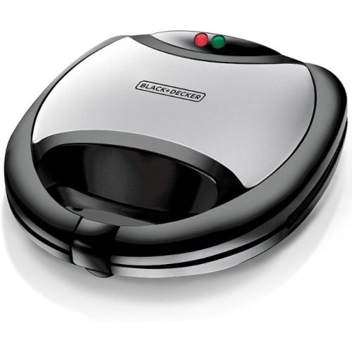 Black+Decker 750Watt 2 Slice Sandwich Maker, Black…