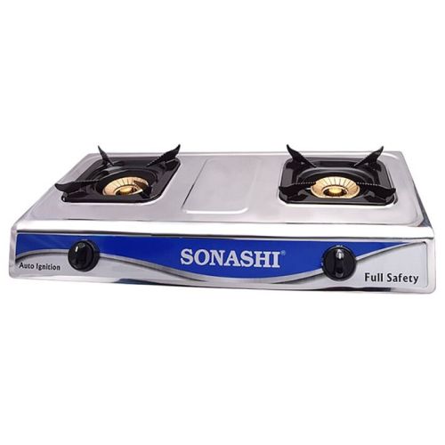 Compare Sonashi Double Gas Burner Stainless Steel Panel Enamel ... at KSA Price