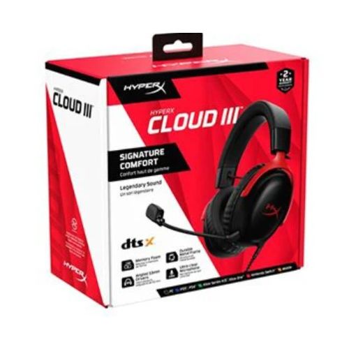 Compare HyperX Cloud III Wired Gaming Headset – BlackRed at KSA Price