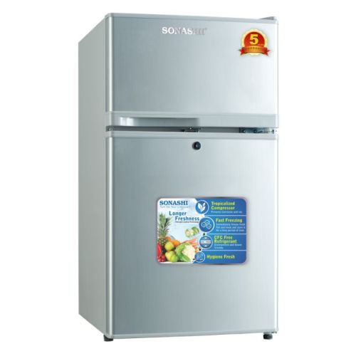 Sonashi 100 Litres Double Door Refrigerator Silver…