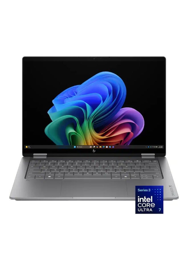 Compare Omnibook X Flip 14Kb0023dx 2in1 Laptop, Intel Core Ultra 7 355U, 16GB Ram, 1TB SSD, 14” 2K OLED Touchscreen, Windows 11 Home, EnglishArabic Meteor Silver at KSA Price