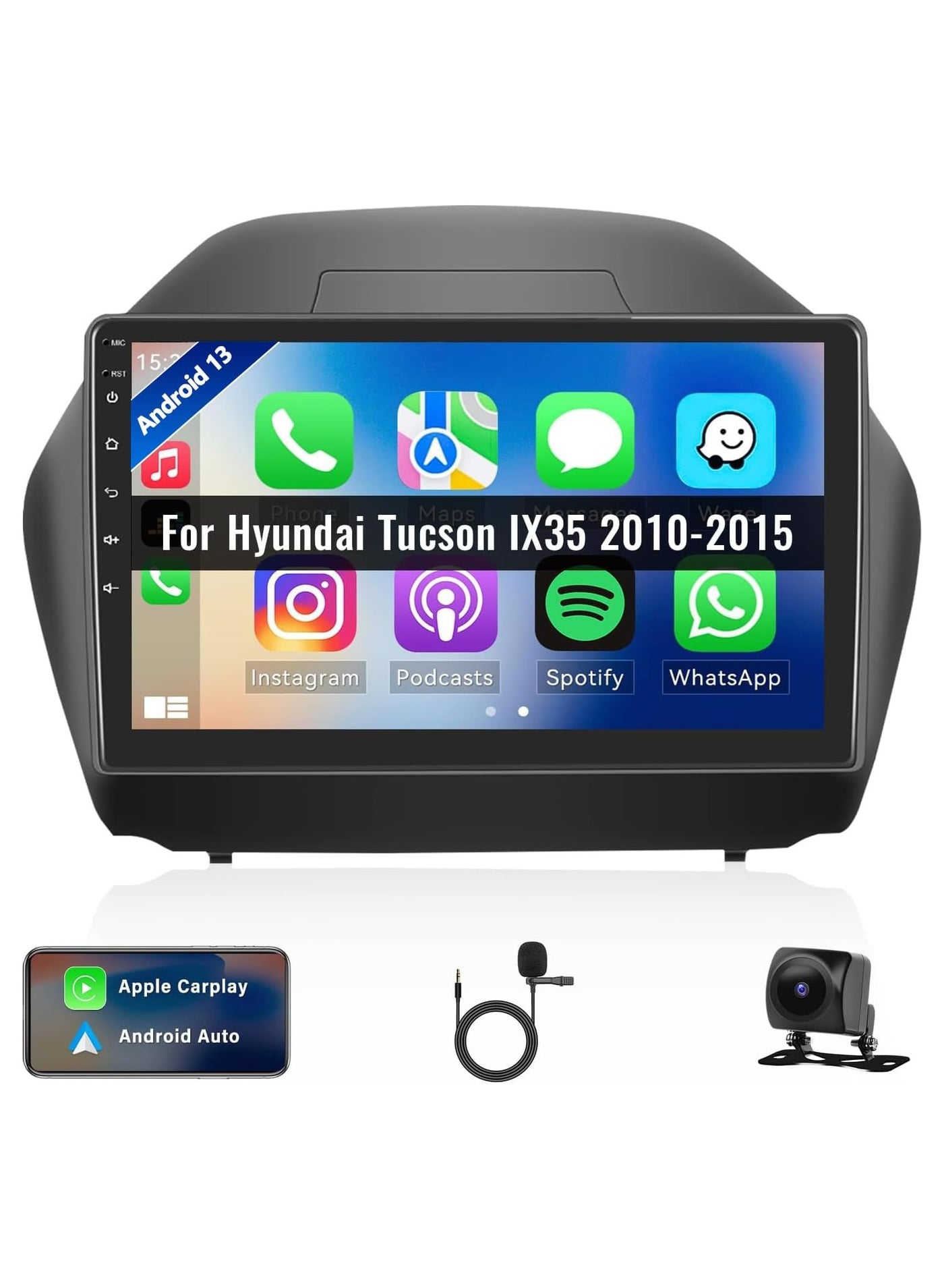 Compare Hyundai Tucson Car Stereo IX35 20102015 Radio, 10 Touch Screen Car Stereo With CarPlay, Android Auto Wireless Bluetooth, WiFi, HiFi & EQ, GPS Navigation + AHD Backup Camera Android 2GB Ram at KSA Price