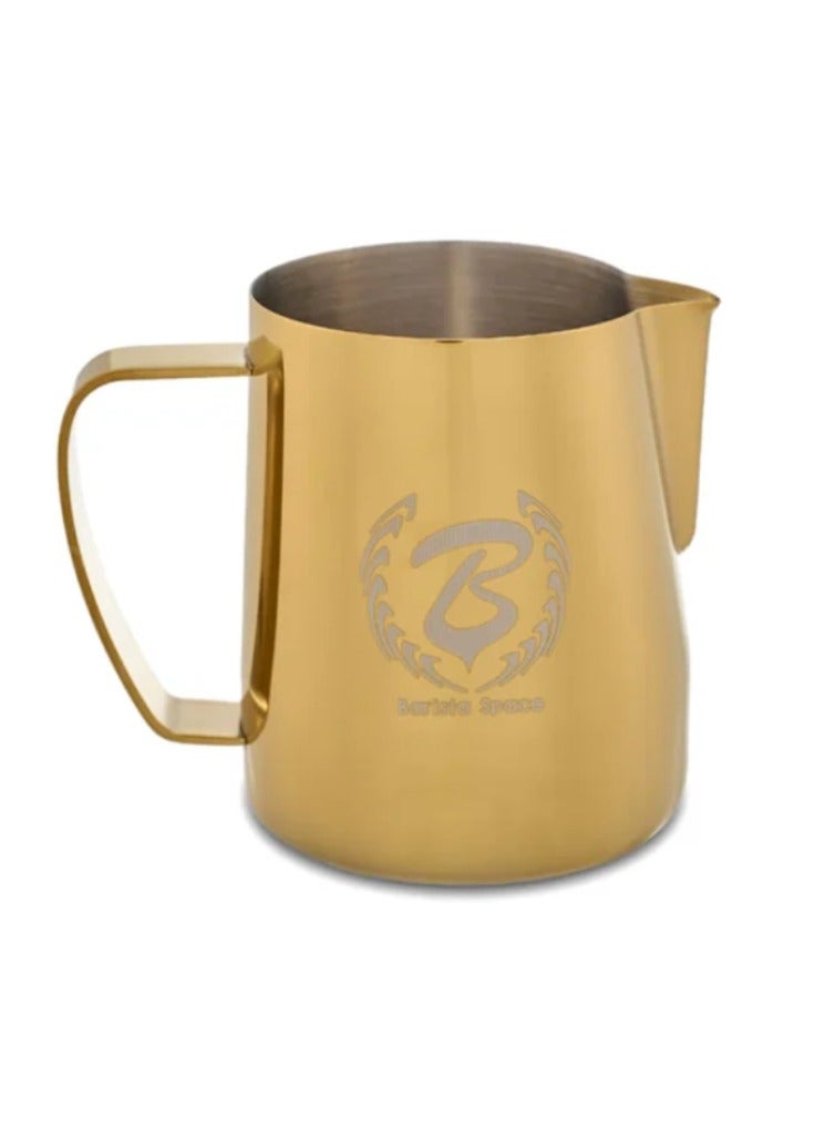 Gold Milk Pitcher for Latte Art – Capacity 600ml,…