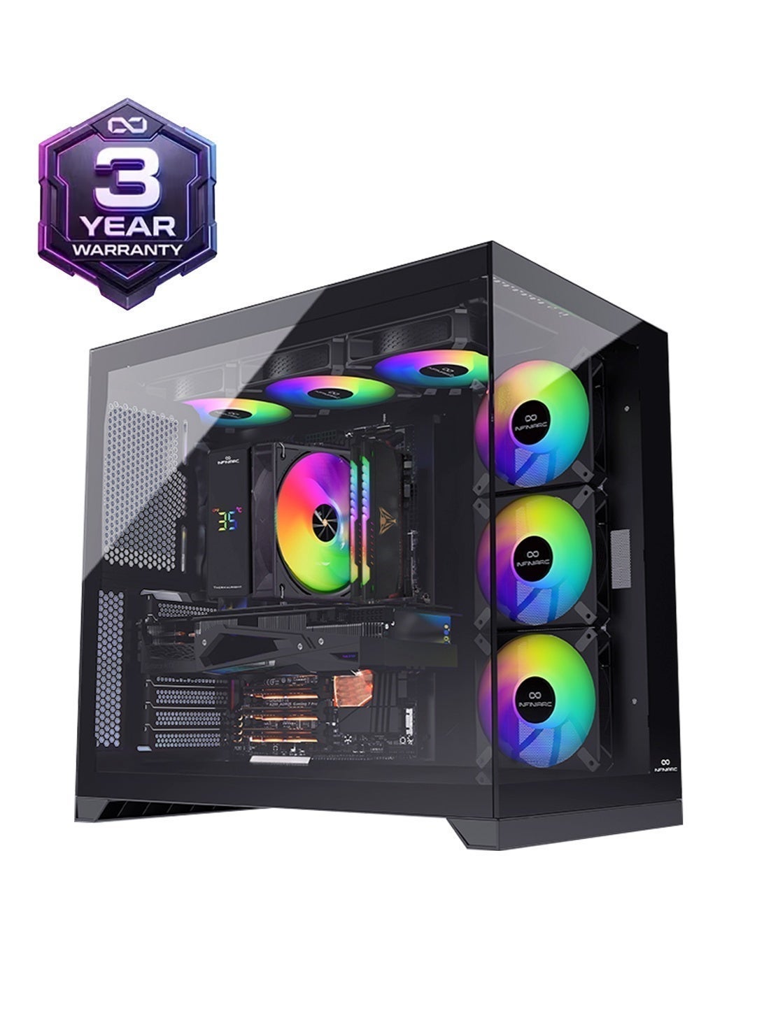 INFINIARC RTX 3050 GAMING DESKTOP PC (CUBE Case,…