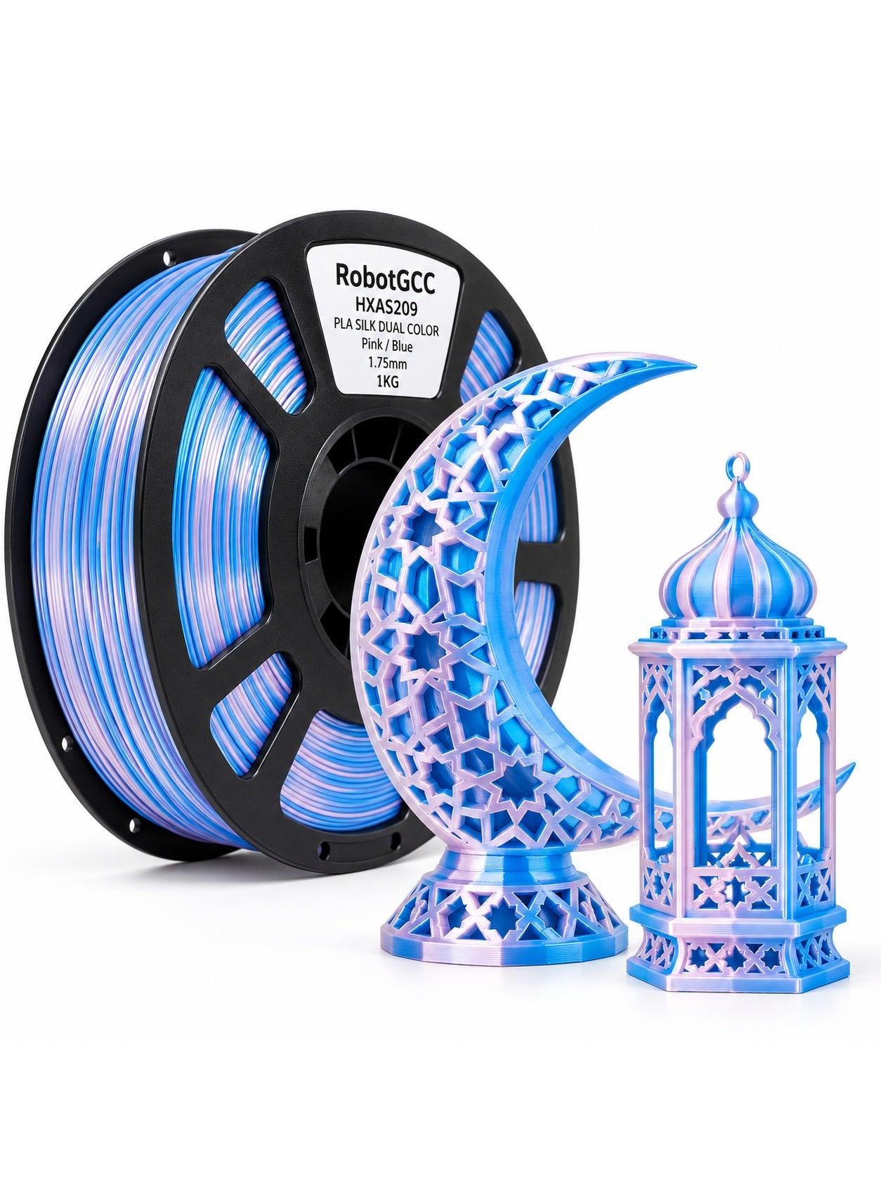 RobotGCC PLA Silk Dual Color Pink & Blue 3D…