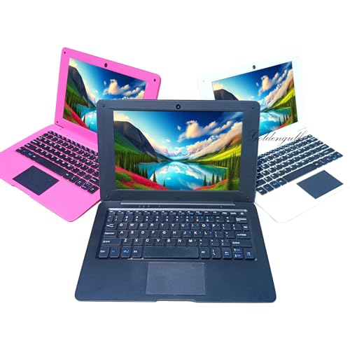 Compare Laptop Computer Mini 10 Inch Quad Core Powered by Android 12 Netbook 64GB Small Computer with WiFi Webcam Bluetooth,Charger Mouse Included,Suitable for Children and Students, 4 Color Options Black at KSA Price