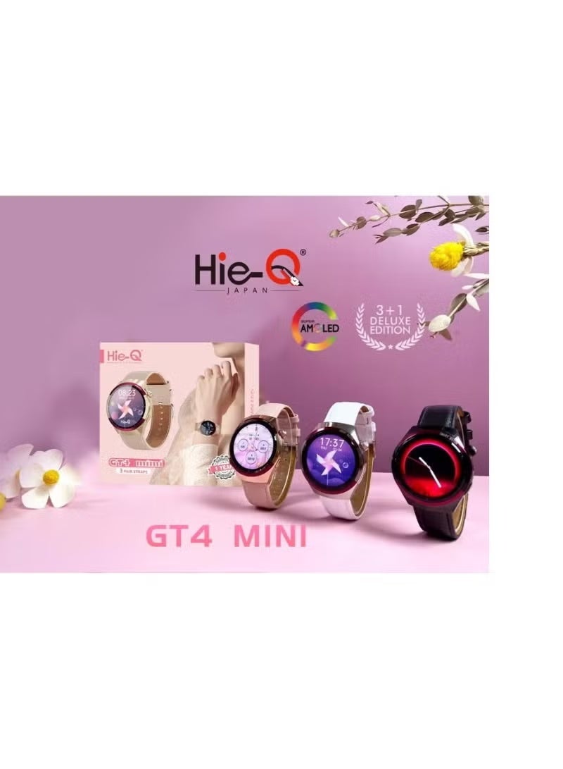 Compare GT4 Mini Smartwatch with UltraBright AMOLED Full Touch Display, Advanced Heart Rate & Sleep Tracking, MultiSport Fitness Modes, Step & Calorie Counter, Waterproof Active Design, Smart Notifications, Long Battery Life – Compatible with Android & iOS at KSA Price