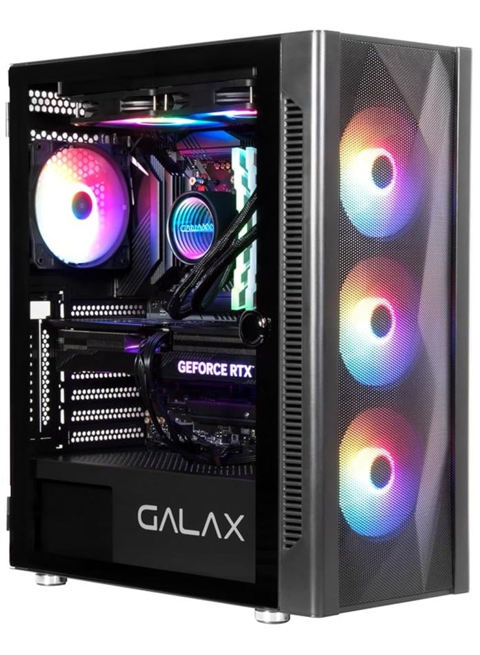 Compare Core i514400F  RTX 5070 Gaming Desktop – Intel i514400F | RTX 5070 12GB Graphics | 16GB RAM | 1TB NVMe SSD | 750W PSU | ULTRAHIGHFPS Gaming PC | RGB Cooler | Windows 11 Pro Black Black at KSA Price