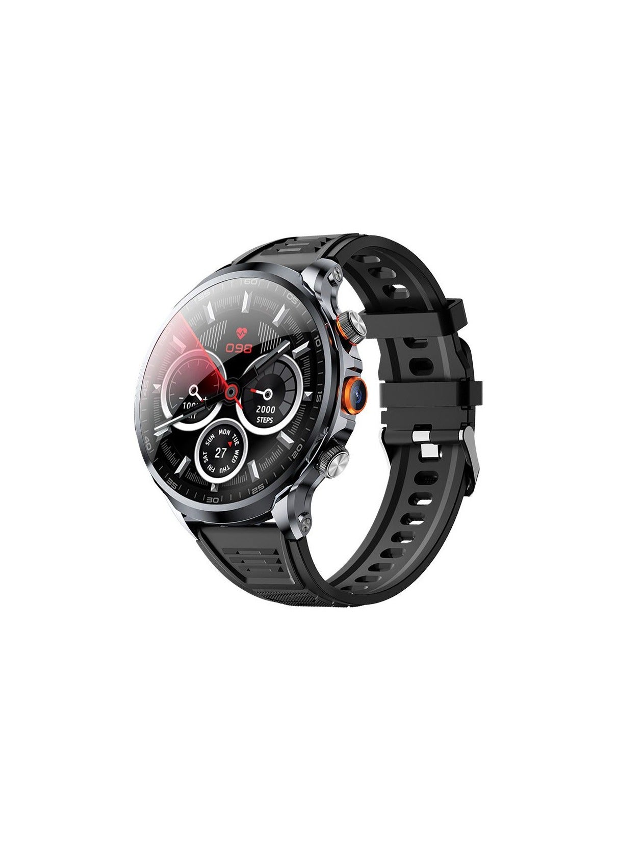 Compare Moxedo Nitro+ 4G Smartwatch with Builtin SIM Card Slot 1.85” IPS Spherical Display MultiCore Processor, Independent Calling, 100+ Watch Faces, GPS Navigation with Side Camera Black at KSA Price