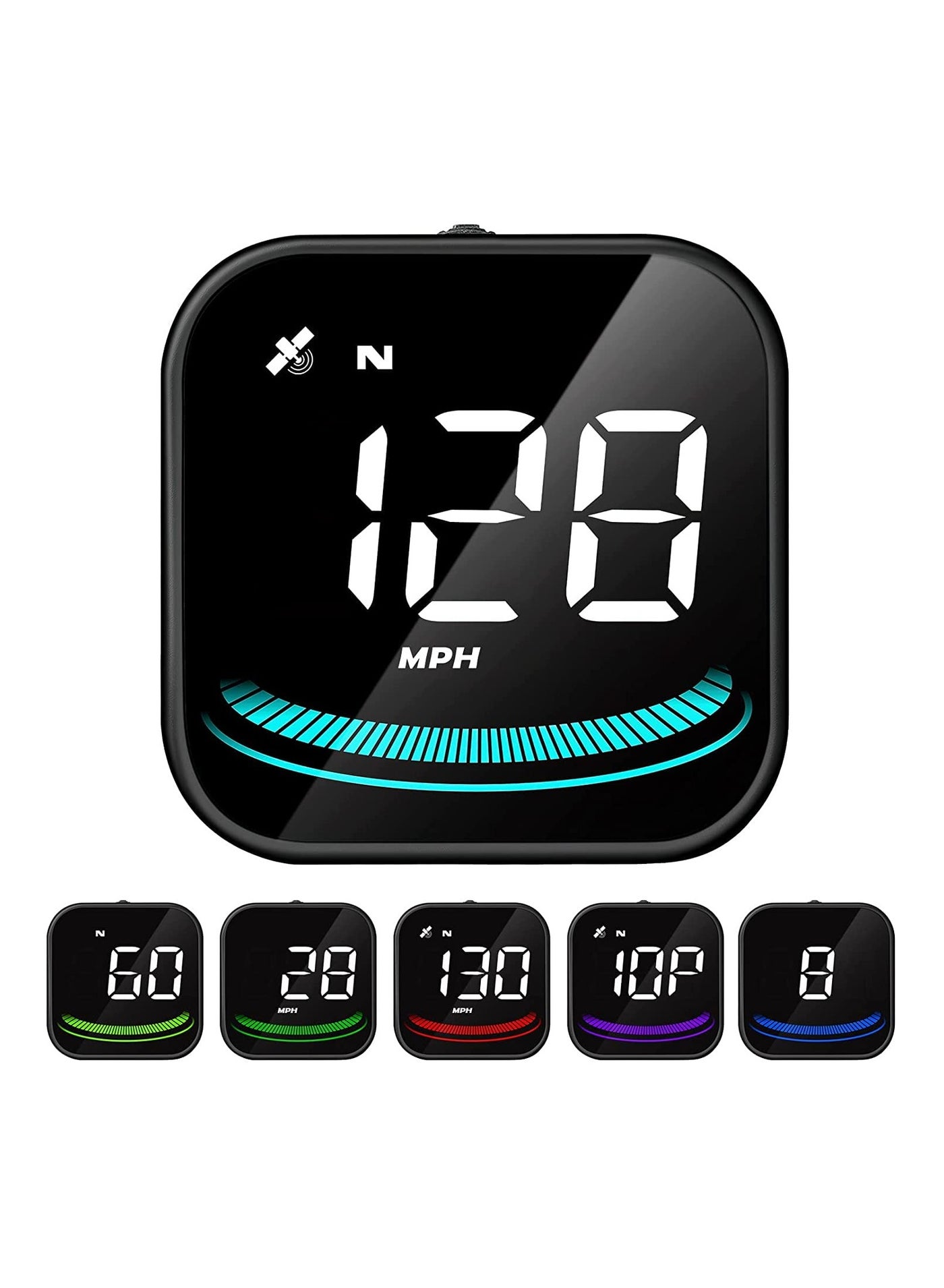 Compare Auto Car Head Up Display KMH and MPH Digital GPS Smart Speedometer with Over Speed Alarm Fatigue Driving Warning, Navigation Compass, 2.2 inch LCD Screen, USB Plug for All Vehicle at KSA Price