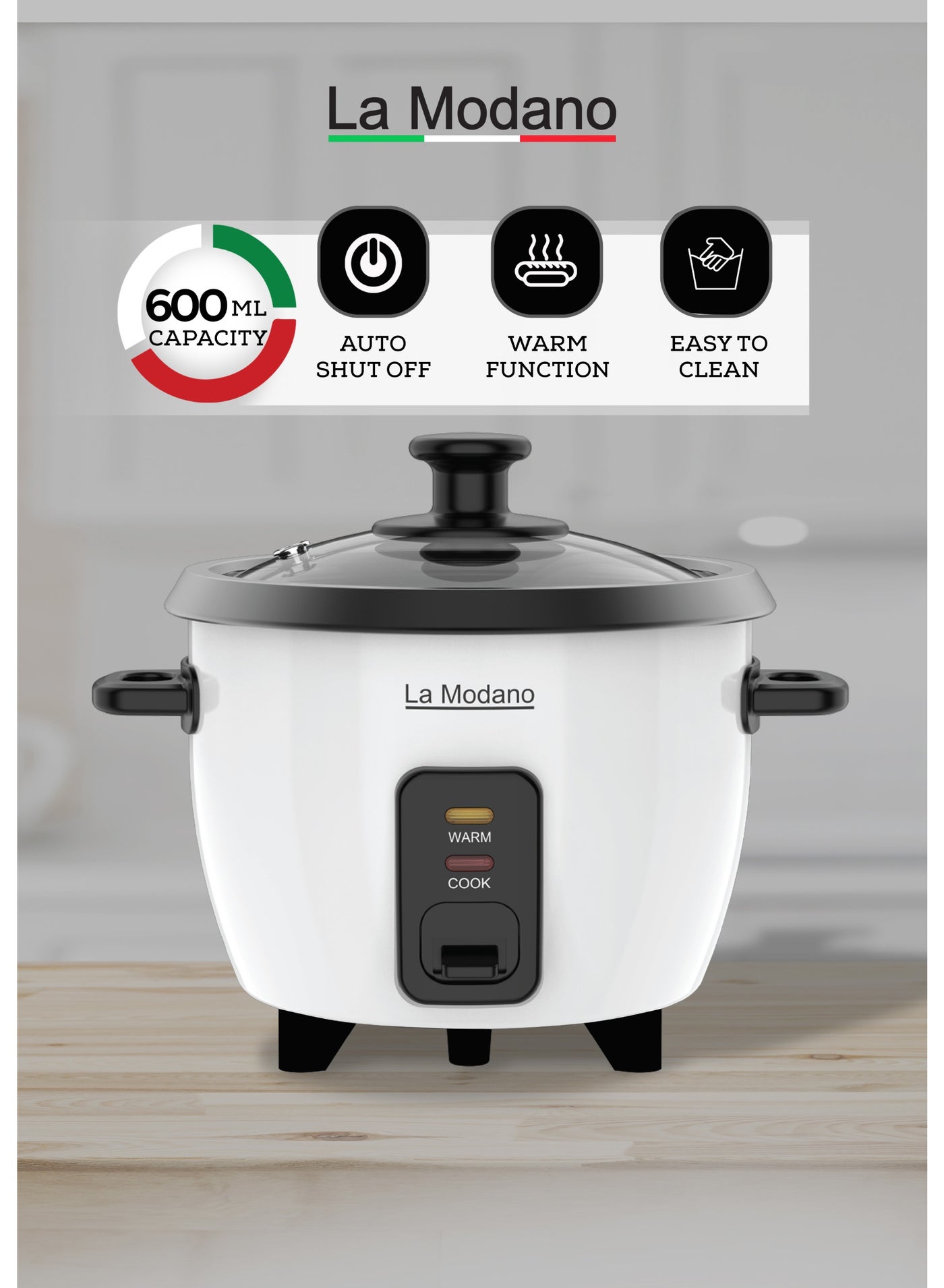 Compare 0.6L Rice Cooker 3 Cups Capacity, NonStick Inner Pot, Glass Lid, Keep Warm Function – LMRC060 at KSA Price