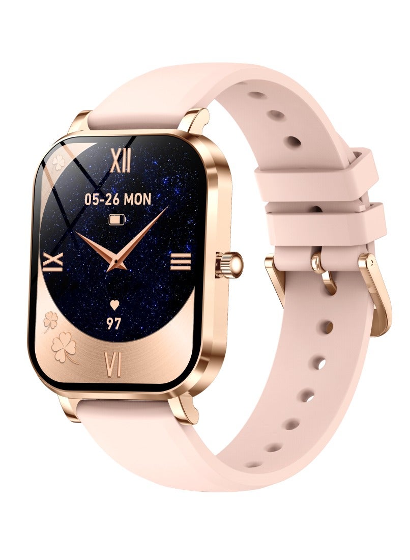 Compare Womens Smartwatch, 1.75Inch HD Screen, IP68 Waterproof Fitness Watch, Bluetooth Call AnswerMake, Heart RateSleep Monitor, Sports Trackers, MK90 Tape Pink at KSA Price