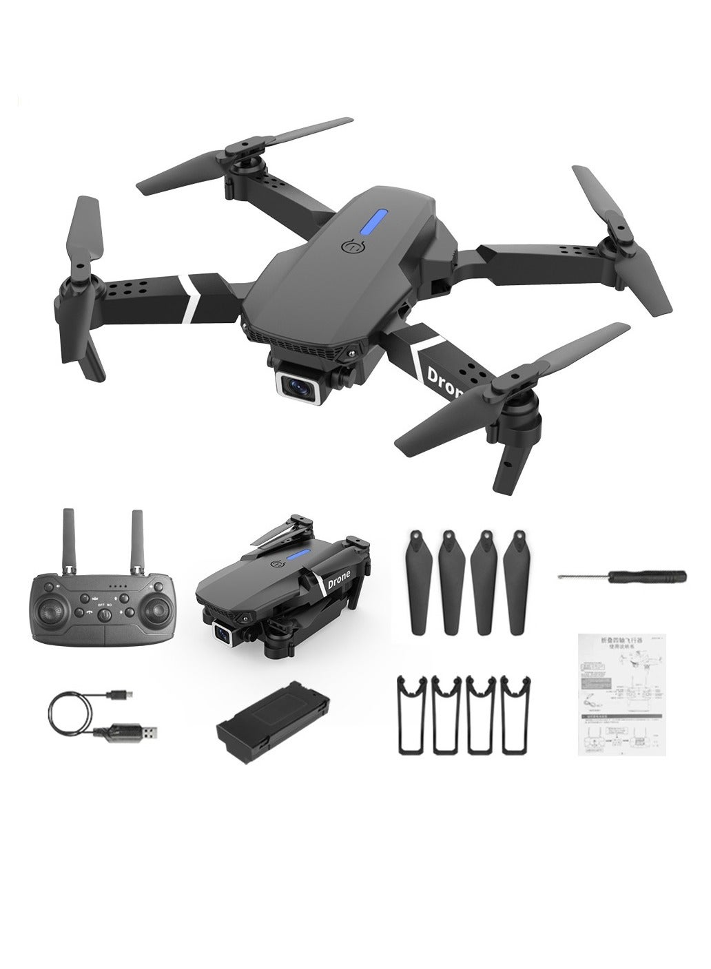 Foldable Quadcopter E88 Pro Max Drone with…