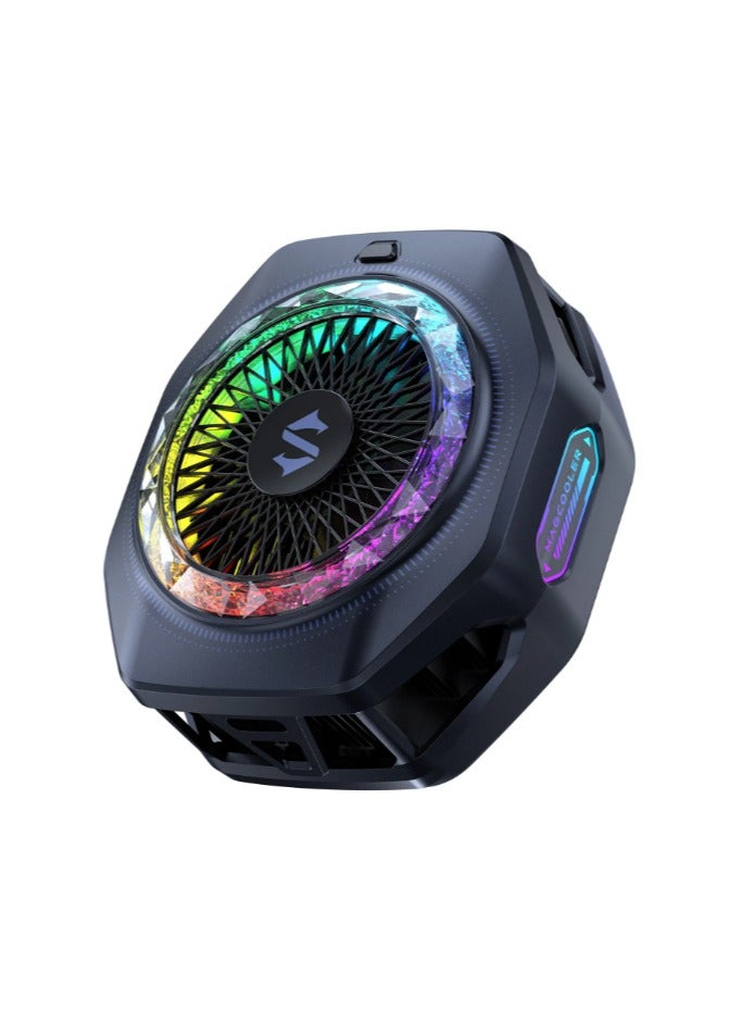 Compare Black Shark 5 Pro Magnetic Phone Cooler, 35W Ultra Cooling Fan with RGB LED, APP Smart Temperature Control, Detachable Handle, Compatible with iPhone, RedMagic, Samsung, Android & iPad and Tablets at KSA Price