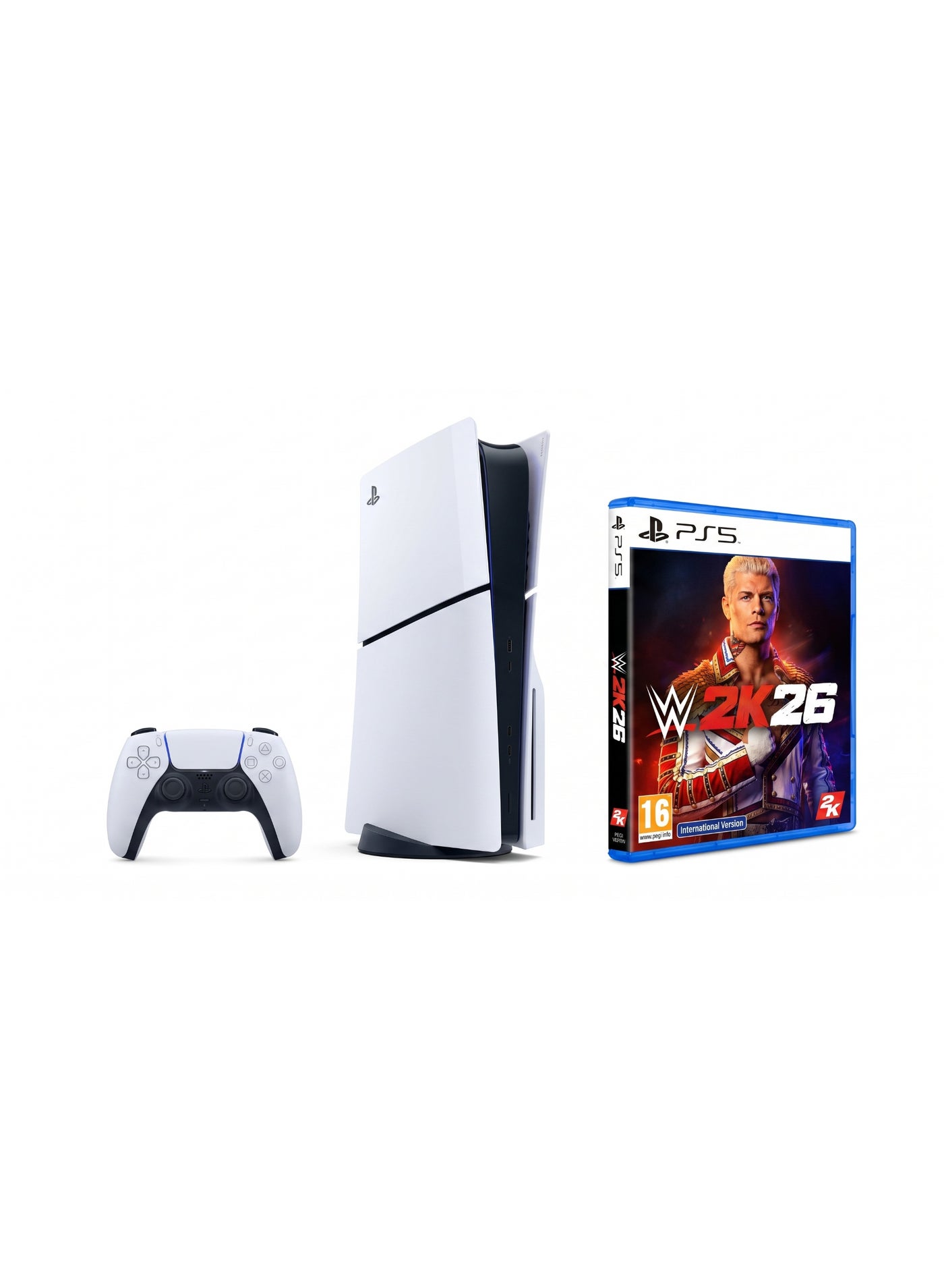 Compare Sony PS5 Slim Disc with WWE 2K26 PS5 International version at KSA Price