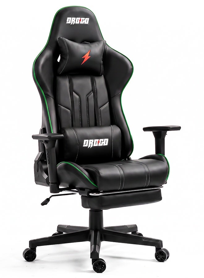 Compare Wrath Pro Ergonomic Gaming Chair, Computer Chair with Adjustable Seat, PU Leather, 3D Armrest, Memory Foam Head & Lumbar Support Pillow Home & Office Chair with Footrest & Recline Black  Green at KSA Price