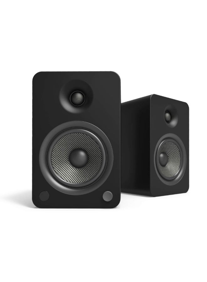 Compare Kanto Audio YU6 200W Powered Bookshelf Speakers with Bluetooth and Phono PreampMatte Black, Pair at KSA Price