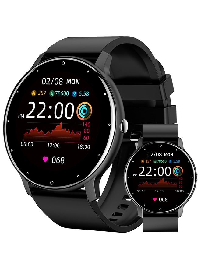 Compare Smart Watch for Women Men,Fitness Tracker with Heart Rate Sleep Monitor IP67 Waterproof 1.28 Full Touch Screen Fashion Sports Watch for Android IOS,Black at KSA Price