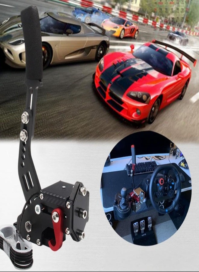 Compare 64Bit USB SIM Handbrake for PC Windows, Racing Simulator Accessory for Forza Horizon & Sim Racing Games, Hall Sensor Progressive Handbrake Compatible with Logitech G25 G27 G29 G920 G923 & Thrustmaster T300 T500, CNC Steel, Plug & Play at KSA Price