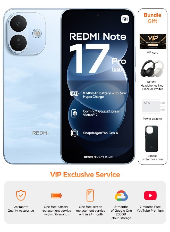 REDMI Note 17 Pro Dual SIM 5G Sky Blue…