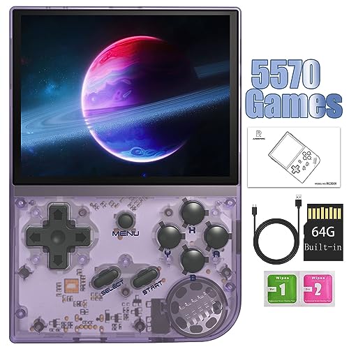 Compare RG35XX Retro Handheld Game Console 35 Inch IPS Screen 32GB Storage PreLoaded Games HDMI TV Output 2600mAh Battery 35XX Purple11 at KSA Price