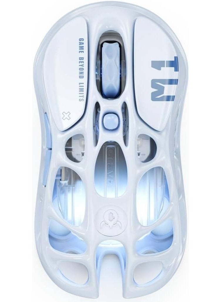 Compare Mercury M1 Pro Special Edition Wireless Gaming Mouse – PAW3395 Sensor, 26,000 DPI, 650 IPS, 5 Programmable Buttons, RGB Lighting, TriMode, Lightweight Magnesium Alloy Frame | Ice Blue at KSA Price