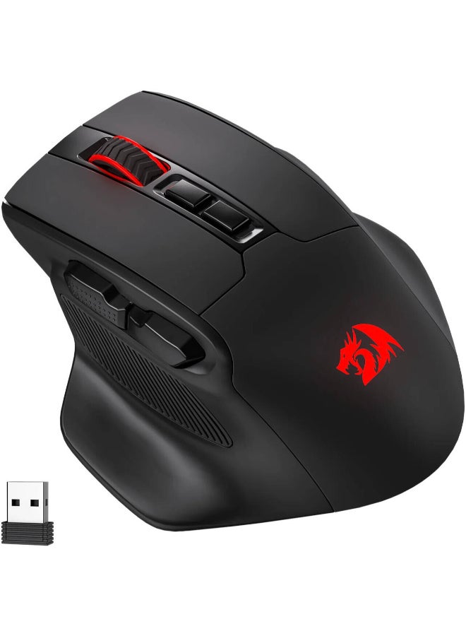 Compare Redragon Bullseye M806 PRO Gaming Mouse, Up to 26000 Dpi, PAW3395 Sensor, 7 Programmable Buttons, 3Mode Connection, 5 Decent Backlit Modes, Black | M806RGBPRO at KSA Price