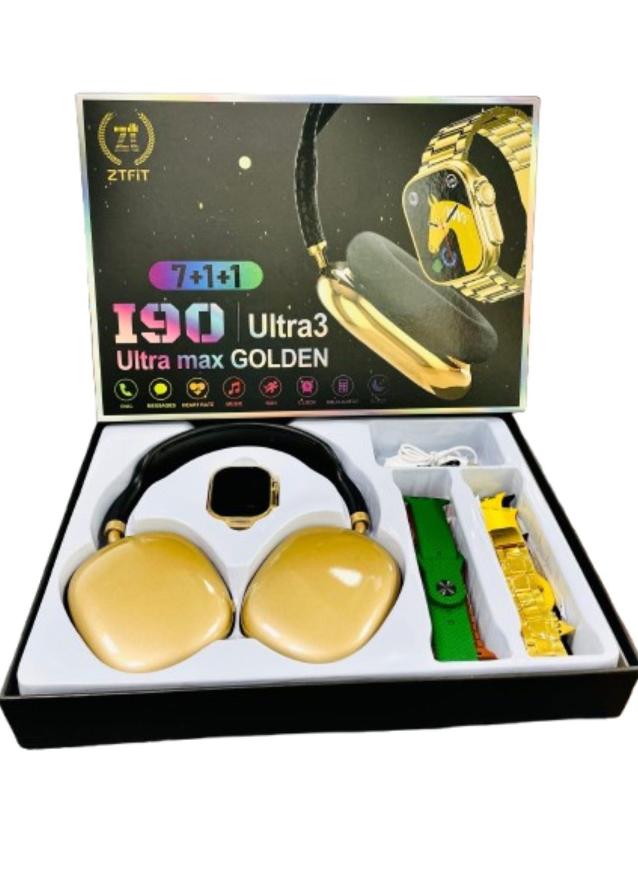 Headset with Smart Watch Ultra with 7+1+1 Straps Full…