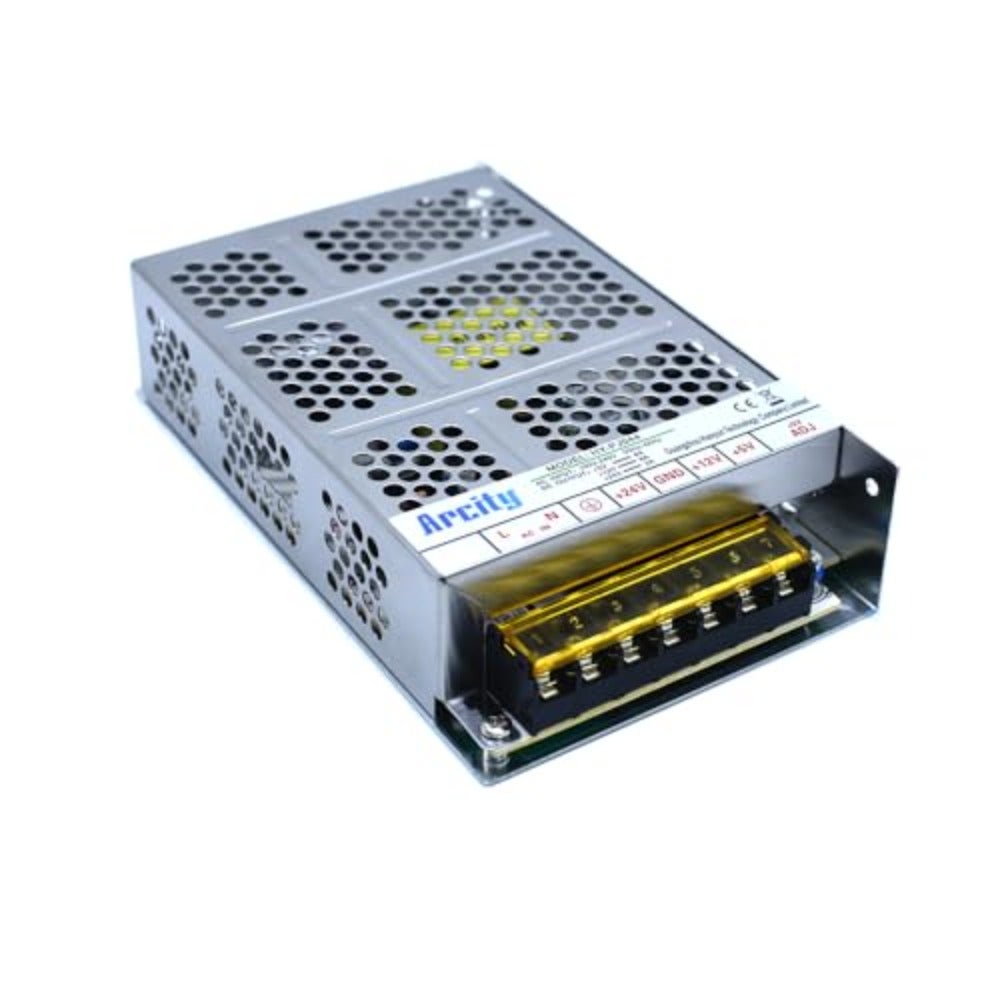 Compare Video game machine, CCTV, and DIY console power supply: aluminum alloy housing, black, adjustable 5V8A 12V8A 24V3A output at KSA Price